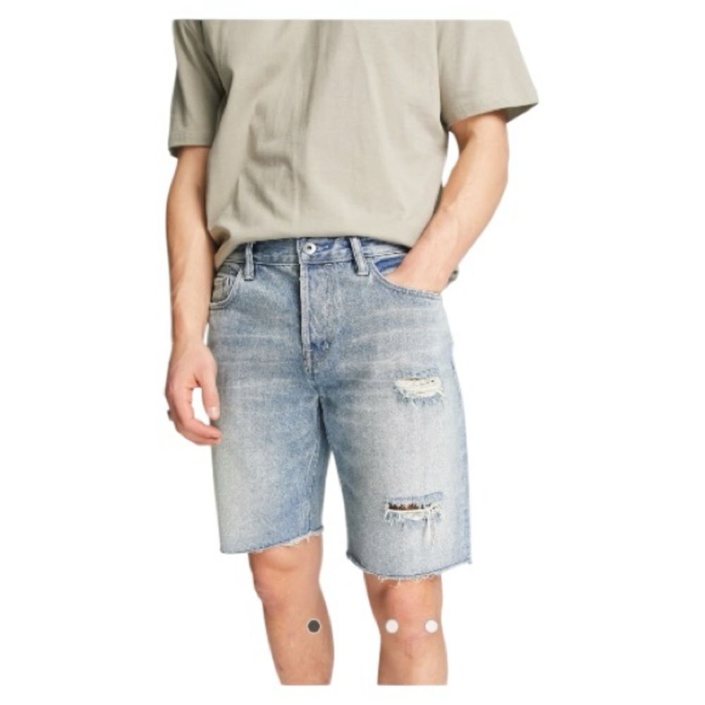 AllSaints Switch Skinny Denim Shorts – Light Wash – Size W28 l Poshmark